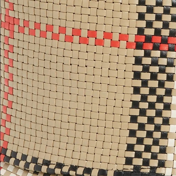 Burberry Check Woven Leather Bucket Hat